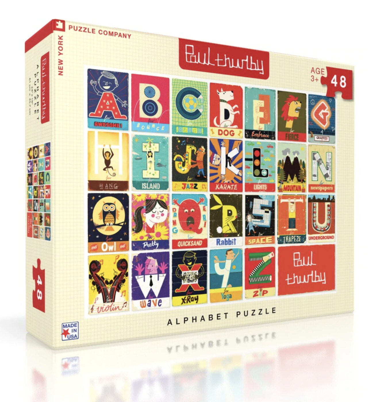 Dėlionė | Paul Thurlby Alphabet 48 Piece Puzzle